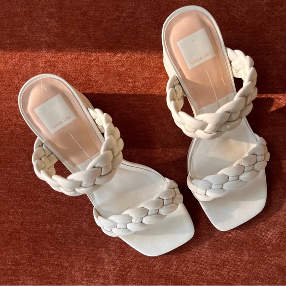 Dolce Vita Braided Snakeskin Block Heel - Picture 2 of 6